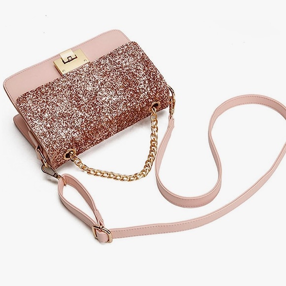 SABARRY Shoulder Bag Crossbody Bag Glitter Clutch Purse Evening Handbag (Blue) - Picture 5 of 8